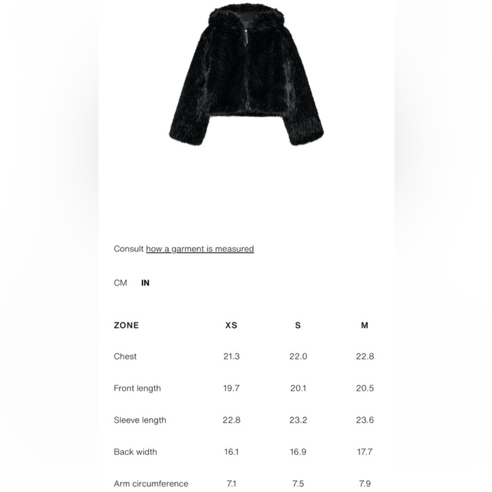 ZARA SHORT FAUX FUR HOODED COAT - Picture 12 of 13
